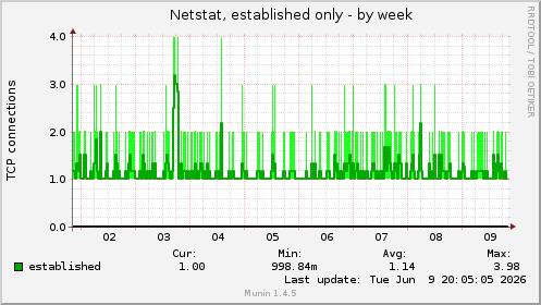 Netstat, established only